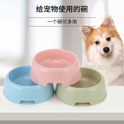 Cheap Cat Food Bowl Single, Blue, Pink, feeding dog, cat, kitten, China Imported