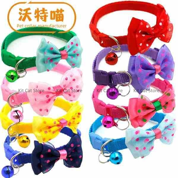 Bow collar suitable for cats, puppies, and other small pets.