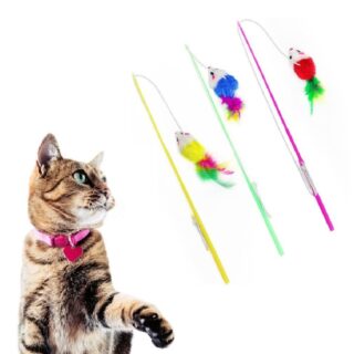 stick rat feather toy for pets