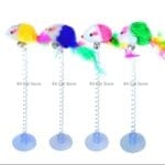 Cats Spring Rainbow rat toy with Suction Cup