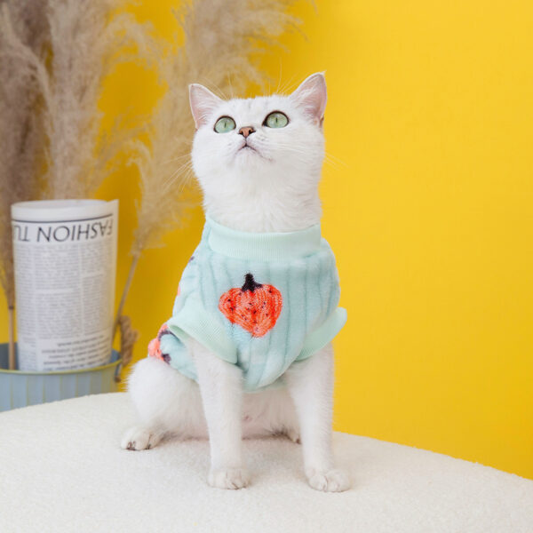 Cat dress for winter, fleece fabric cloth cat & dog, size - S,M,L - Image 9