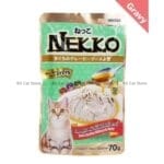 Nekko pouch for Adult cat Tuna-topping-Gravy-Chicken