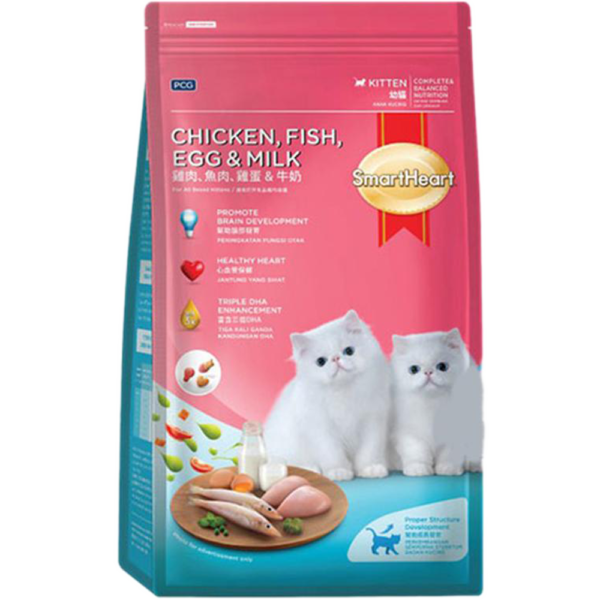 Smartheart Kitten 450gm Dry Food Chicken, Fish, Egg & Milk
