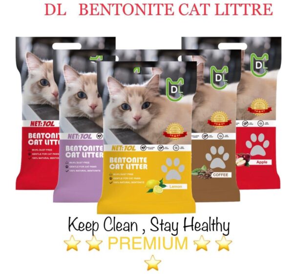 Cat litter 5L/10L/25L, Intact Packet Good quality bentonite litters