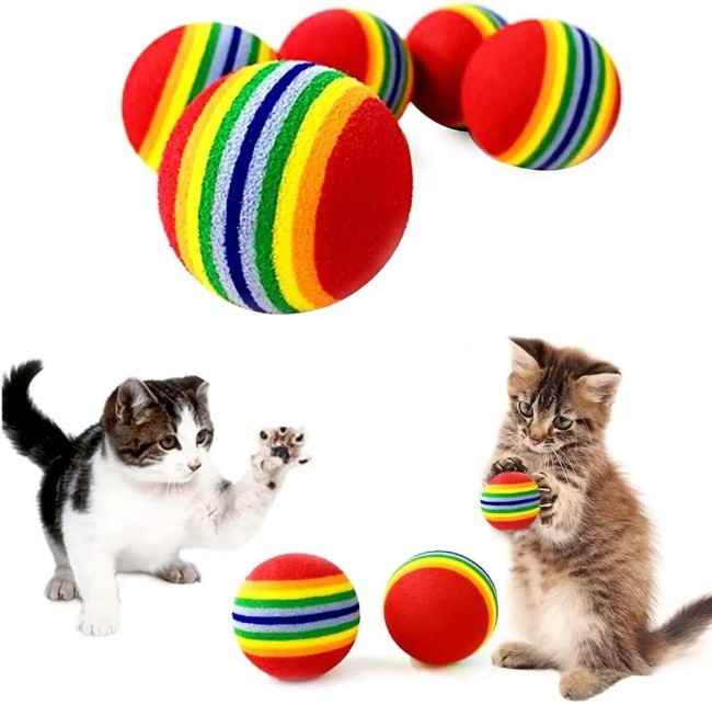 ball rainbow soft type for cats