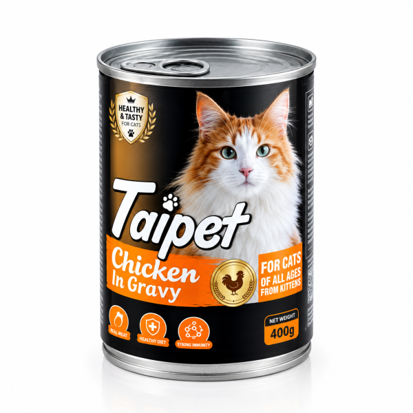 2Taipet Chicken in Gravy Cat Food Can